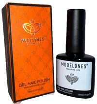 1- Modelones Gel Nail Polish #0555 WHITE (15ml) (New In Box/RARE) See Al... - $14.84