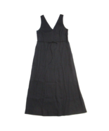 NWT Theory Deep V Neck Midi in Black Caliver Linen Black Belted Dress M - $118.80