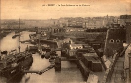 Vintage Rppc Postcard -BREST- La Port De Guerre Ve Du Chateau BK47 - £2.34 GBP