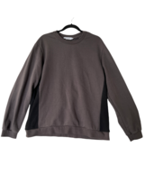 ELEVEN PARIS Mens Sweatshirt Pullover Paneled Knit Crew Neck Gray/Black Size XL - £14.30 GBP