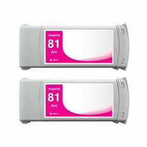 2x Compatible HP Designjet 5000 Magenta Dye Ink Cartridge For C4932A 81 ... - £102.20 GBP