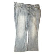 Vanilla Star Jeans Women 20 Blue Light Wash Bootcut Capri Raw Frayed Hem... - $16.99