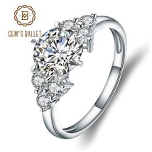 Gem&#39;s Ballet Cubic Zirconia Anniversary Bridal Ring 925 Sterling Silver Engageme - £22.90 GBP
