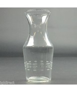 Vintage Clear Glass Flower Vase Etched Cut Circle Pattern 6.5&quot; Tall Home... - £11.58 GBP