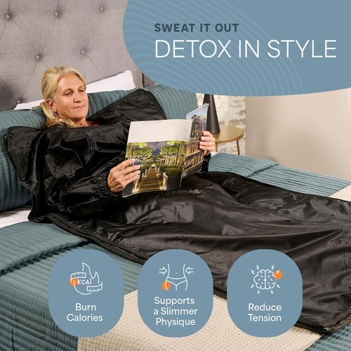 Lifepro Portable Infrared Sauna Blanket with Arm Sleeves - Black (Used) Item image 2