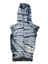 pre-own ARMANI EXCHANGE Women&#39;s Mesh Vest sz XS blue knit zip hoody shir... - £14.79 GBP