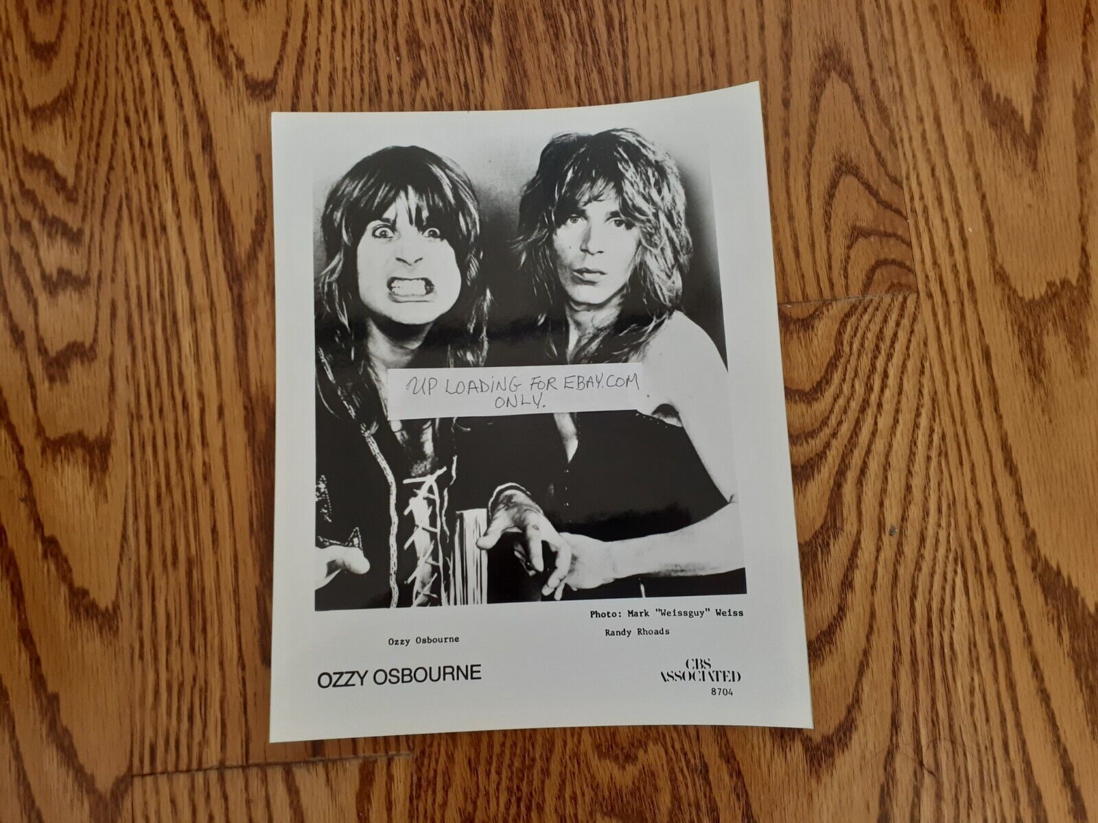 OZZY OSBOURNE AND RANDY RHOADS PROMO BLACK AND WHITE 8 X 10 INCHES GLOSS... - $2.09