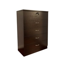 5 Drawer Chest with Lock &amp; Metal Rails - Red Cocoa - $213.99