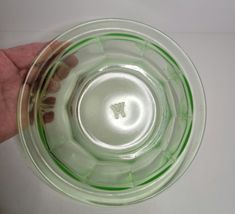 Hazel Atlas Uranium Green 6.75" bowl Rest Well Pattern image 5