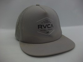 RVCA Hat Stained Gray Snapback Trucker Cap - £15.73 GBP