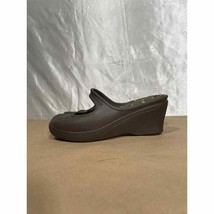 Crocs Frances Brown Slip On Mary Jane Style Wedge Mules Clogs Women&#39;s Si... - $20.00
