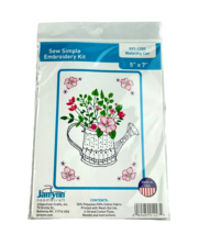 Janlynn Sew Simple Embroidery Kit Watering Can Flowers 5 x 7 in. - $14.22
