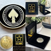 United States Special Operations Command Challenge Coin With Army Velvet... - $32.33