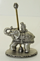 Vintage Hudson Fine Pewter Elephant Cat Carousel Figurine 1985 USA 3457 ... - $20.56
