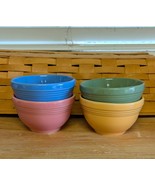 4 Tender Heart Treasures Farmhouse Pottery 4&quot; Bowls Fiestaware Style Con... - $20.83 CAD