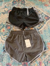 Lot Of 2 Runway Ready Active Lined Shorts Size Medium Black And Grey  - $11.30