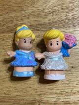 Little People Disney Princess Cinderella Bride White Dress Figure & Blue Dress - $14.80