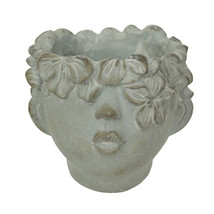 Pucker Up Concrete Head Kissing Face Mini Decorative Planter Pot 7 Inch Tall - £31.30 GBP