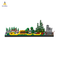 BuildMoc Skyline Architecture Model with Emerald City and Scarecrow 382 Pieces - £20.78 GBP