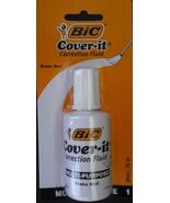 Bic Cover-it WHITE OUT CORRECTION FLUID 20 mL  1 Bottle/Pack - $3.46