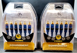 Set of 2 AR Performance Series Component Video Cable 6&quot; Oxygen Free, Gold Plated - £17.91 GBP