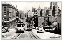 RPPC California Street Vista Cavo Auto San Francisco Ca Unp Cartolina V10 - £5.19 GBP