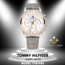 Tommy Hilfiger Mujer Cuarzo Gris Correa Cuero Dial Plata 39mm Reloj 1781980 - £94.03 GBP