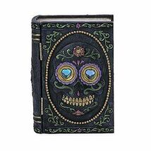 Pacific Giftware PT Day of Dead Skull Face Book Box Resin Figurine Plaque - €30,67 EUR