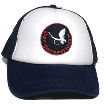 Spry Tae Fishing Fly Shop Vintage Mesh Trucker Snapback Hat Fish Cap - £19.83 GBP
