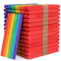1000 Pcs Colored Popsicle Sticks For Crafts, 4.5 Inch Colored Wooden Cra... - $31.15