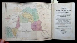 1836 Antique Scripture Geography And Natural History w/3 Atlas Maps Foldout - £98.57 GBP