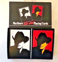 Vitg. 2 Decks Marlboro Wild West Playing Cards, 1991 Opened, Unused. - £3.73 GBP