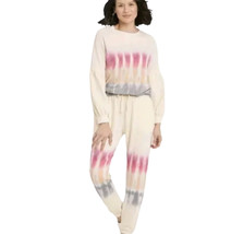Knox Rose Women&#39;s Tie-Dyed Off-White Cozy Jogger Sweatpants Size Medium - $467.67 MXN