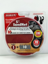 Diablo SandNet 5&quot; Aluminum Oxide Hook &amp; Lock Sanding Disc 320 Grit Ultra 10 Disc - £10.34 GBP