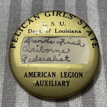 Pelican Girls State ID Badge Vintage L.S.U American Legion Auxiliary - £10.23 GBP