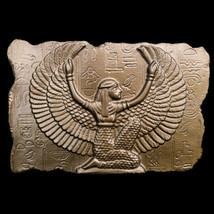 Egyptian Goddess Isis sculpture Relief plaque in Bronze Finish - £23.72 GBP