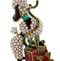Heidi Daus &quot;French Gift&quot; Crystal Accented Poodle Pin - £97.38 GBP