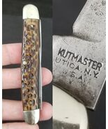 vintage pocket knife Kutmaster Utica NY &quot;V&quot; USA muskrat jigged - $737.70 MXN