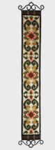 Vintage Tapestry Needlepoint Bell Pull Scandinavian Crewel Stitchery MCM 41&quot; L - £35.83 GBP