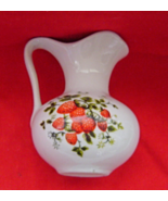  Vintage White with Strawberries Mini Pitcher - £12.05 GBP