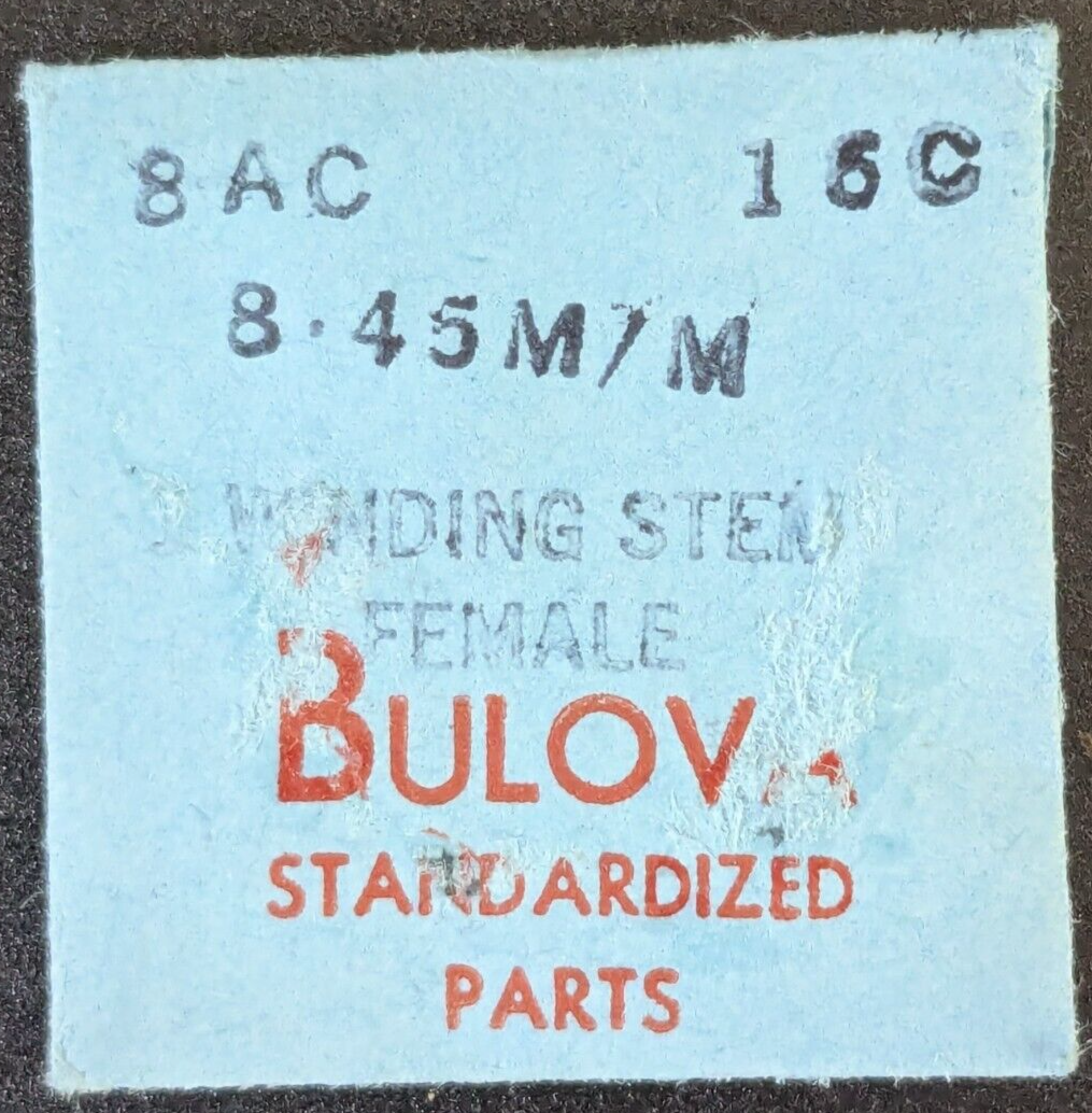 NOS NEW Genuine Bulova Cal. 8AC - 16C Female Winding Stem 8.45mm - Watch... - $10.88