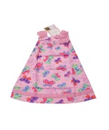 Girl&#39;s Pink Butterfly Gingham Summer Sundress, Dress Size 4 OR 5 - $183.31 MXN
