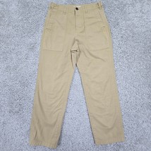 Alex Mill Pants Womens 4 Inseam 26 Tan Straight Twill Utility Trousers - $39.55