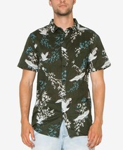 Zeegeewhy Men&#39;s Crane Graphic Beach Party Shirt MSRP $79 Color Army Bird... - £11.32 GBP+