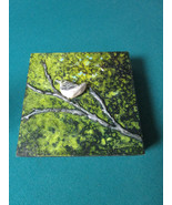 &quot;THE PERCH&quot; BY RHONDA COUNTS ACRYLIC  PAINTING CERAMIC 2 X 6&quot; ^^^^ - €80,99 EUR