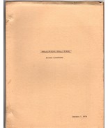 *HOLLYWOOD! HOLLYWOOD! (01/07/74) Screen Treatment Ross Hunter 1930&#39;s Mu... - €82,50 EUR