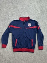 US Soccer Track Jacket Men&#39;s MEDIUM Blue Red Futbol United States - £15.69 GBP