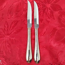 Gorham Meredith Steak Knives Stainless Steel Set of 2 Flatware - $188.09 MXN