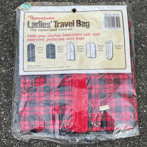 Vintage Women&#39;s Ladies&#39; Travel Bag Red Plaid Convenient Carry-On 54&quot;x24&quot;x3&quot; - £11.56 GBP