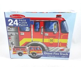 Melissa Doug Giant Fire Truck Puzzle 24 Pieces 4 Feet Long Preschool NEW... - $14.72